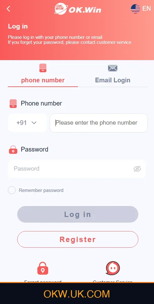 Ok Win Login Page
